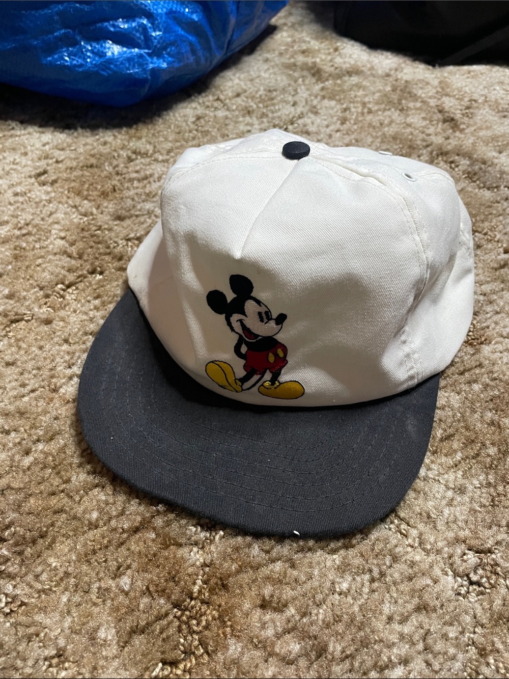 Vintage Hat Co Snapback Mickey Mouse White Cap Walt Disney